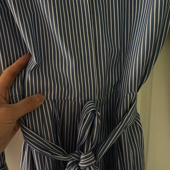 MaxMara Blue stripe Long Sleeve Dress - Picture 5 of 9